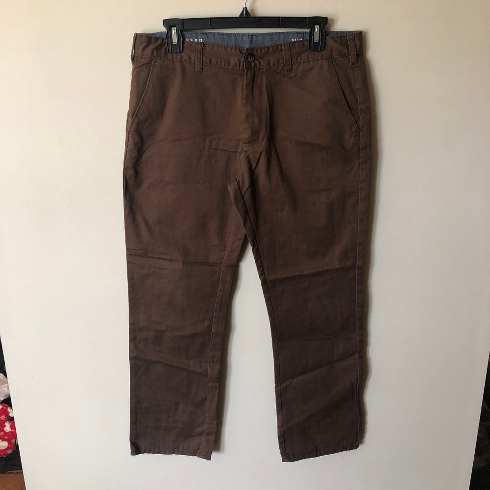 Brown slim fit pants